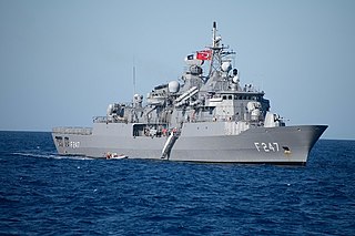 TCG <i>Kemalreis</i> (F 247) Barbaros-class frigate of the Turkish Navy