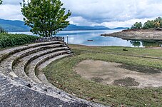 View of Plastiras Lake. The photograph was taken from the area of Plaz Lamperou.