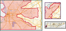 2023-present Tennessee's 9th congressional district in Memphis (since 2023).svg