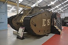 Mark IX tank, the first Armoured Personnel Carrier at the Tank Museum, Bovington The Tank Museum (2012).jpg