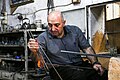 The craft of hand blowing glass...a Syrian cultural element that is threatened with extinction