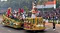 A tableau showing the motif of a Maiba, on the Republic Day of India in New Delhi