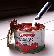 A can of tomato paste