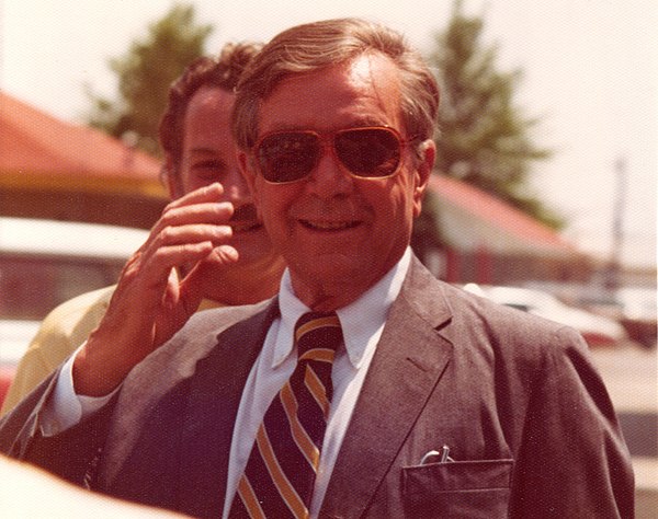 Tony Hulman, owner of the Indianapolis Motor Speedway, at the 1975 race.