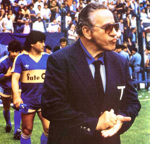 Lorenzo as coach of Boca Juniors in 1987, his second tenure on the club