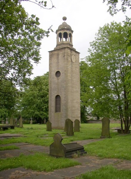 File:Tower of Lightcliffe Old Church, Wakefield Road, Lightcliffe, Hipperholme - geograph.org.uk - 187855.jpg