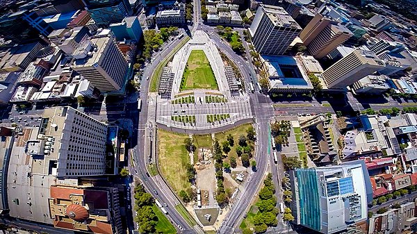 Aerial view of Victoria Square