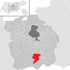 Poloha obce Trins v okrese Innsbruck-vidiek (klikacia mapa)