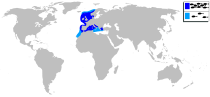 Distribución por Atlántico y Mediterráneo