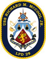 USS Richard M. McCool Jr. (LPD-29) Crest.png