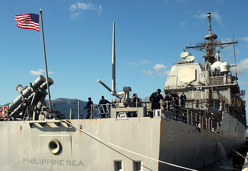 File:US Navy 061110-N-0780F-004 Sailors prepare to conduct mooring operations as the guided-missile cruiser USS Philippine Sea (CG-58) arrives in Souda Harbor for a routine port visit.jpg