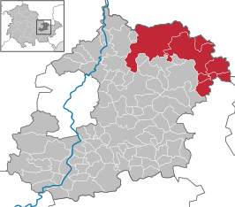 Kaart van Verwaltungsgemeinschaft Heideland-Elstertal-Schkölen