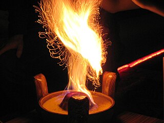 <span class="mw-page-title-main">Flaming volcano</span> Large tropical group cocktail