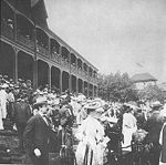 Grandstands at original track, c. 1900