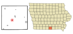 Wayne County Iowa Incorporated and Unincorporated areas Allerton Highlighted.svg