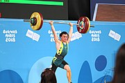 Deutsch: Gewichtheben bei den Olympischen Jugendspielen 2018; Tag 2, 10. Oktober 2018; Jungen 62 kg English: Weightlifting at the 2018 Summer Youth Olympics at 8 October 2018 – Boys' 62 kg