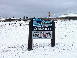 <span class="mw-page-title-main">Anzac, Alberta</span> Hamlet in Alberta, Canada