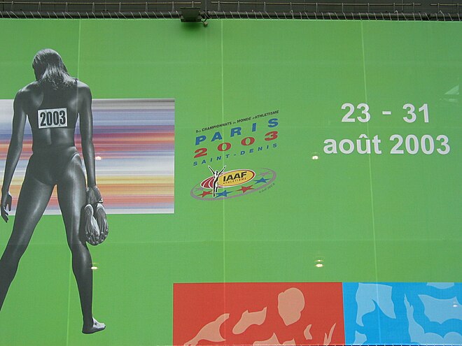 Offizielles Werbeplakat der Leichtathletik-Weltmeisterschaften 2003