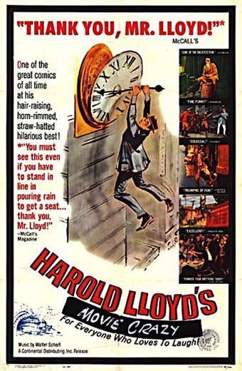 Movie poster for World of Comedy, Lloyd's compilation of film clips from the silent and sound eras, 1962