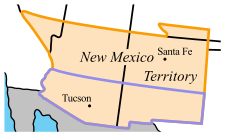New Mexico territory including Arizona, 1860