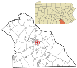 York County Pennsylvania incorporated and unincorporated areas Valley View highlighted.svg
