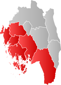 Kart over Ytre Østfold