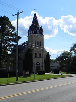Hartland, Wisconsin Zion Evanjelist Lutheran Kilisesi. JPG
