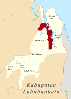 Peta lokasi Kecamatan Panai Hulu