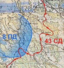 Планируемый маршрут отступления 43-й стрелковой дивизии
