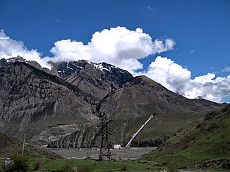 Ezmin-Wasserkraftwerk flussabwärts der georgischen Grenze