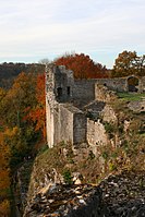 The castle ruins of Logne, Belgium.