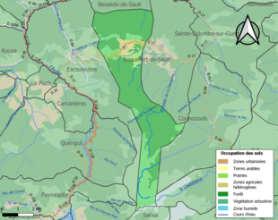 Mappa a colori che mostra l'uso del suolo.