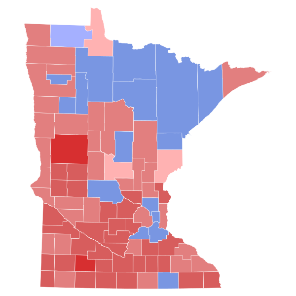 File:1948 Minnesota gubernatorial election results map by county.svg