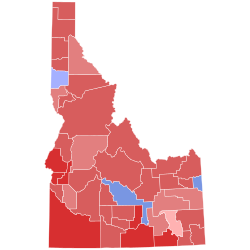 2010 Idaho gubernatorial election results map by county.svg