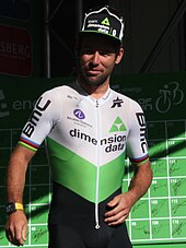 Cavendish at the 2019 Tour of Britain 2019 ToB stage 1 061 Mark Cavendish in Glasgow.JPG
