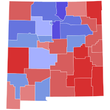 2020 United States Senate election in New Mexico results map by county.svg