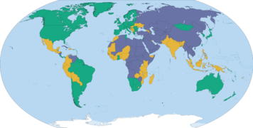 Country ratings from Freedom in the World 2021 by Freedom House