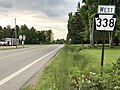 File:2022-06-06 15 15 55 View west along Pennsylvania State Route 338 at U.S. Route 322 in Ashland Township, Clarion County, Pennsylvania.jpg