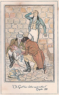 Frederick paraît désemparé par l'accident de Louisa Musgrove (C. E. Brock, 1898).