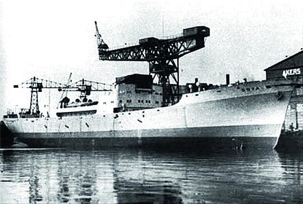 Goya in Akers shipyard in Oslo, shortly before completion 30130 300841 goya.jpg