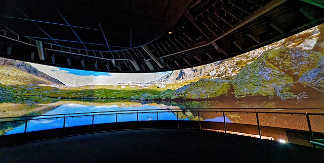 View of the 360-degree cinema (Mittersill, Austria)
