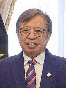 Abang Abdul Rahman Zohari Abang Openg, the incumbent Chairman of Gabungan Parti Sarawak Abang Johari UNIMAS meeting.jpg