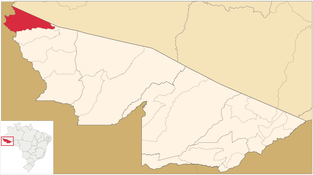 Localização de Mâncio Lima no Acre