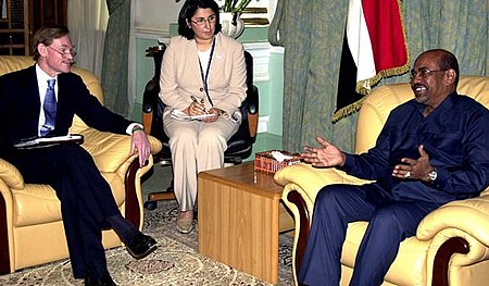 Bashir (right) and U.S. Deputy Secretary of State Robert Zoellick, 2005 Al bashir1.jpg