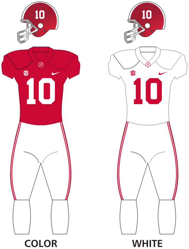 Description de l'image Alabama crimson football uniform.png.