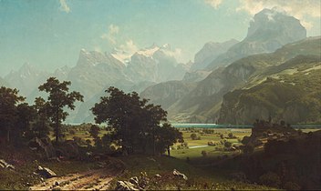 Lake Lucerne, Switzerland label QS:Len,"Lake Lucerne, Switzerland" label QS:Lpl,"Jezioro Lucerneńskie, Szwajcaria" 1858