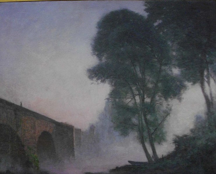 File:Albert Dagnaux - Brume sur vieux pont de Mantes.jpg