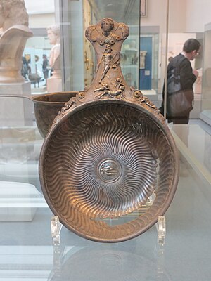 Silver patera from Syria decorated with gods and legendary figures from the founding of Rome, 2nd century AD, in the British Museum[16]