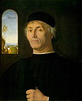 Portrét muže, c. 1497 - Olej na dřevě; H. 48 cm, W. 38 cm, Museum of Fine Arts, Boston