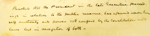 Henry Clay's final draft of the revised resolution censuring President Jackson Andrew Jackson-censure-final-650.png